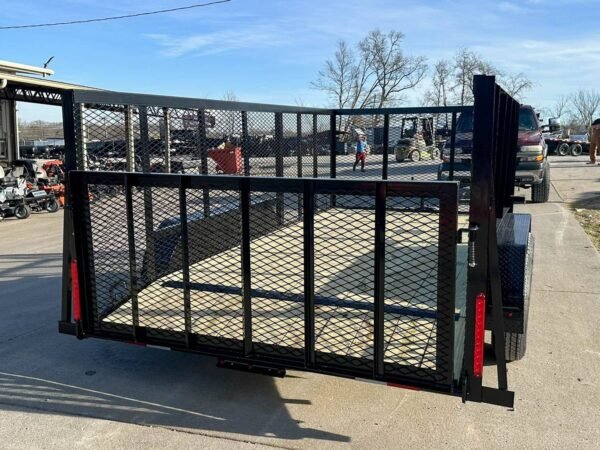 7x14 Powder Coated Dovetail Utility Trailer 4ft Mesh Sides (2) 3,500lb Axles - Image 6