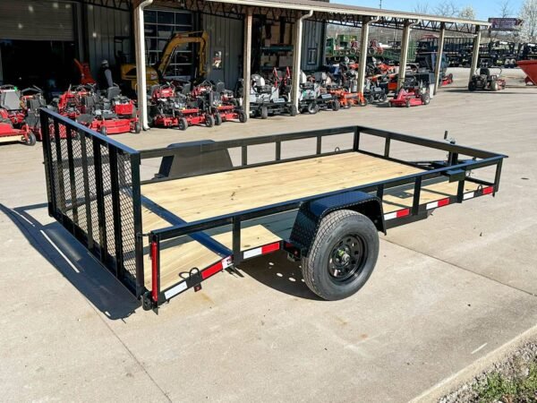 6.4x12 Powder Coated Dovetail Utility Trailer 3500lb Axle - Image 8