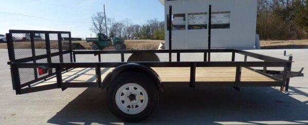Utility Trailer 6.4x12 with Trimmer Racks Dove Tail Gate - Image 6