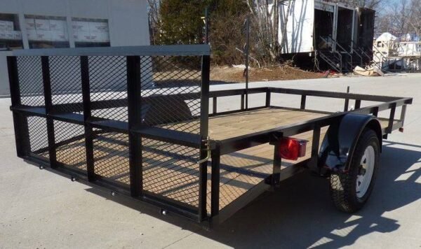 Utility Trailer 6.4x12 with Trimmer Racks Dove Tail Gate - Image 5